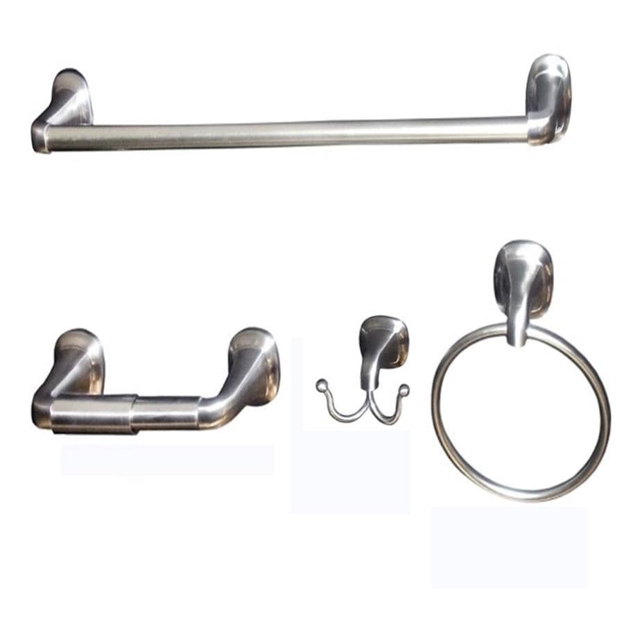 ARISTA 4Piece Belding Satin Nickel Decorative Bathroom Hardware Set in