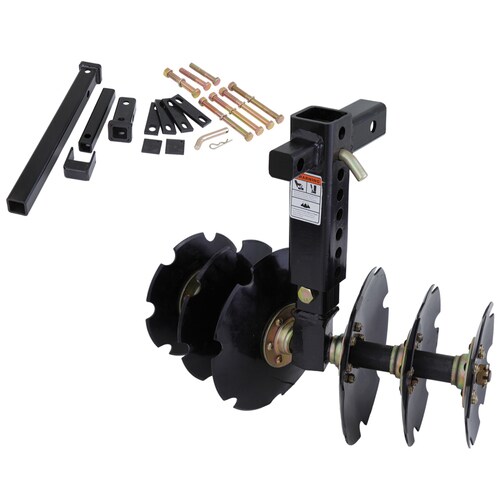 GroundHog Max with Hitch Kit 21in Sleeve Carbon Steel ATV Disc Plow in