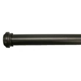 Incomplete allen + roth 72-in to 144-in Matte Black Transitional Metal Single Curtain Rod
