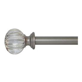 Curtain Rods At Lowes Style Selections Gl Ball 48 In To 84 Pewter Steel Single Curtain Rod