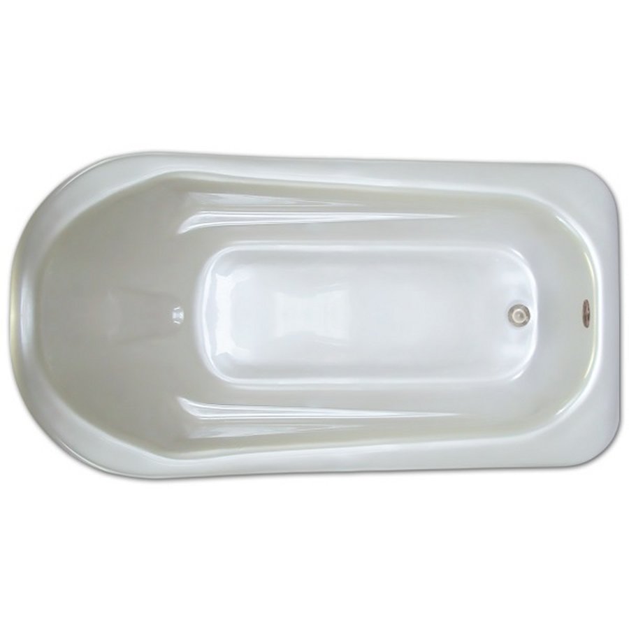 Home and Garden 72in White Acrylic Oval Reversible Drain DropIn