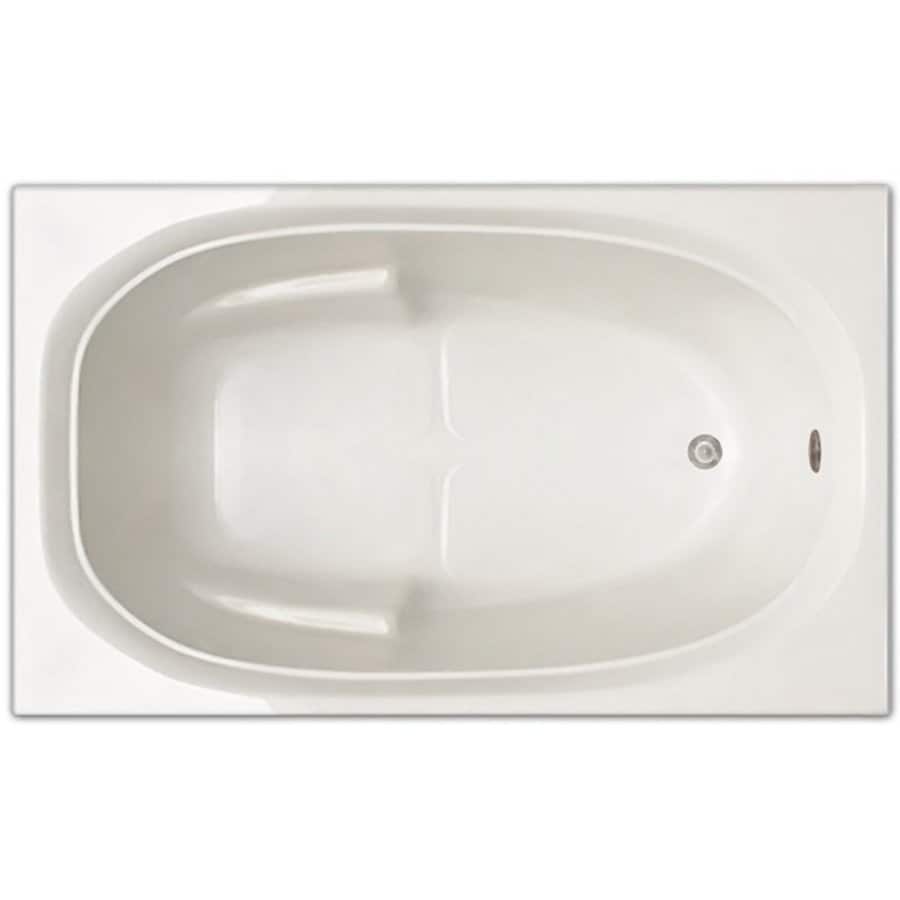 Home and Garden 60in White Acrylic Oval In Rectangle Reversible Drain