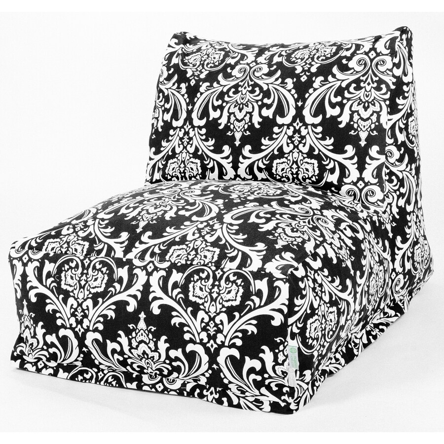 Majestic Home Goods Black and White Bean Bag Chair at