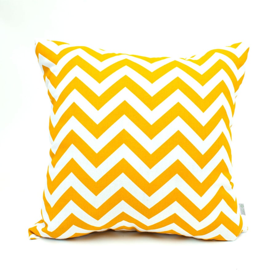 Majestic Home Goods Yellow Chevron Large Pillow At Lowes Com