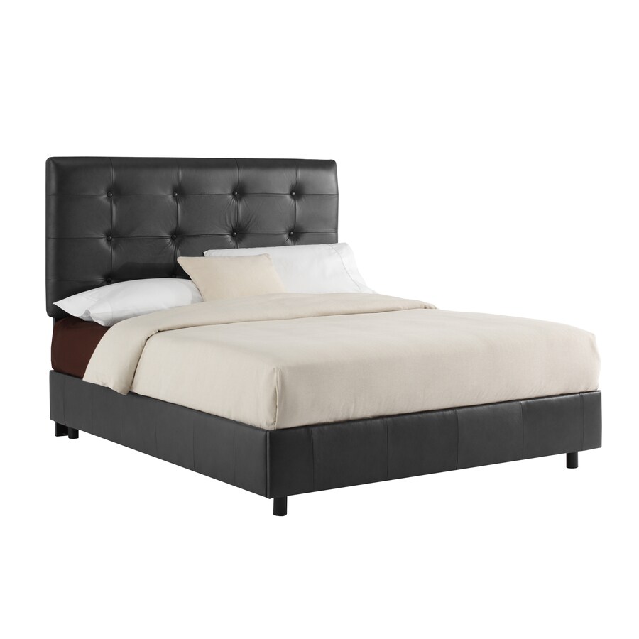 Skyline Furniture Jackson Black Queen Upholstered Bed in the Beds