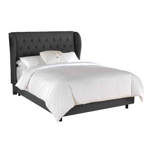 Skyline Furniture Southport Black Queen Upholstered Bed At