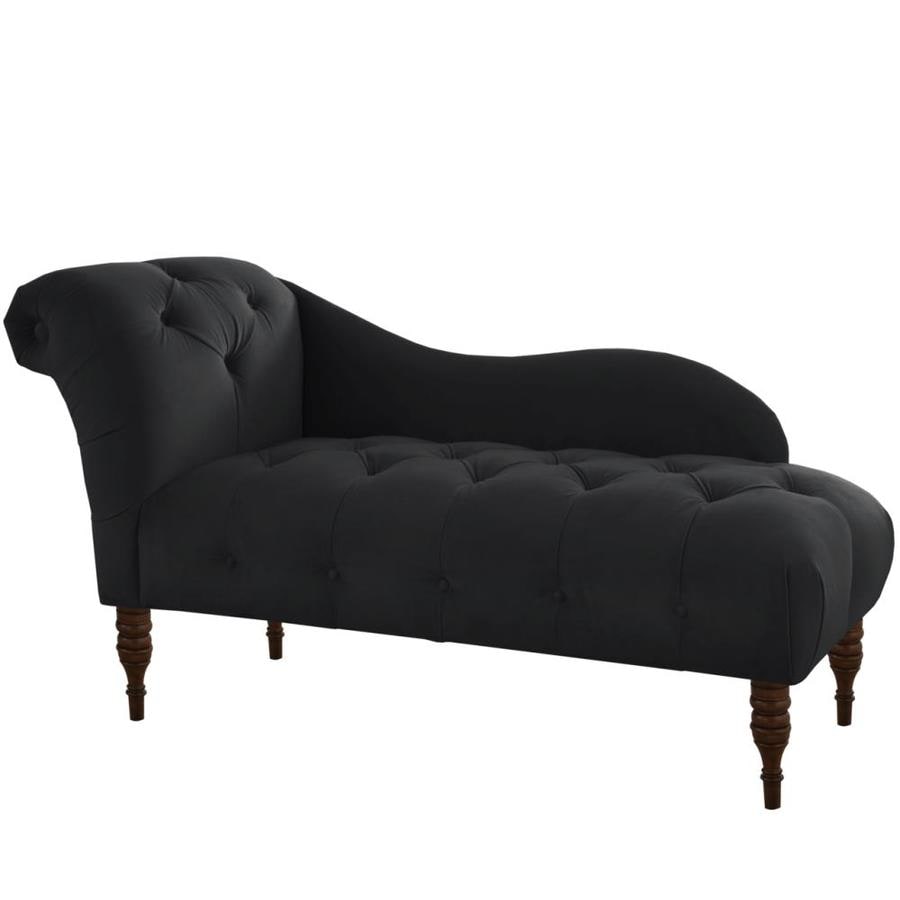 Skyline Furniture Addison Collection Black Velvet Chaise Lounges at