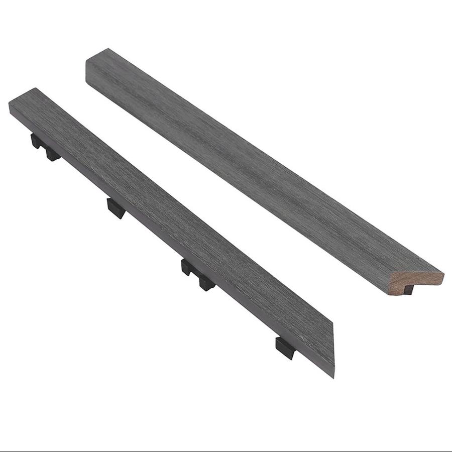 NewTechWood 0.88in x 1in x 12in Quick Deck Tile Westminster Gray