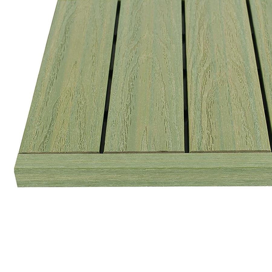 NewTechWood 0.88-in x 1-in x 12-in Quick Deck Tile Irish Green ...