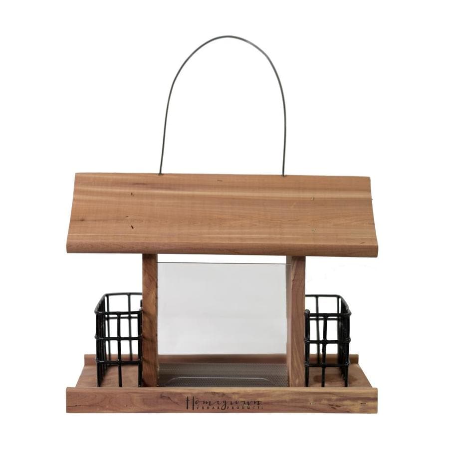 shop homegrown cedar hopper bird feeder at lowes com shop homegrown cedar hopper bird feeder at lowes com