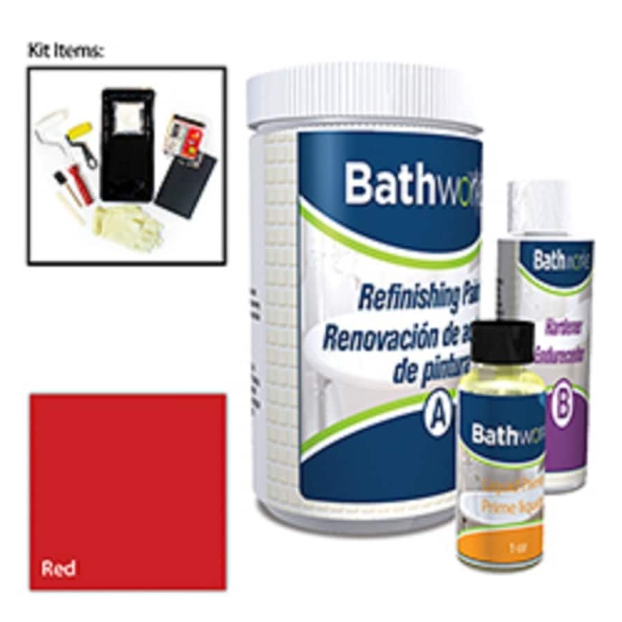 Bathworks Red HighGloss Tub and Tile Resurfacing Kit (1Pint) in the