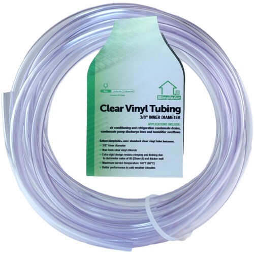 SimpleAir 3/8in ID x 20ft PVC Clear Vinyl Tubing in the Tubing