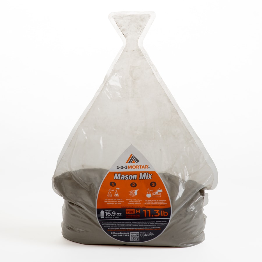 123Mortar Mason Mix 11.3lb Gray Type M Mortar Mix at