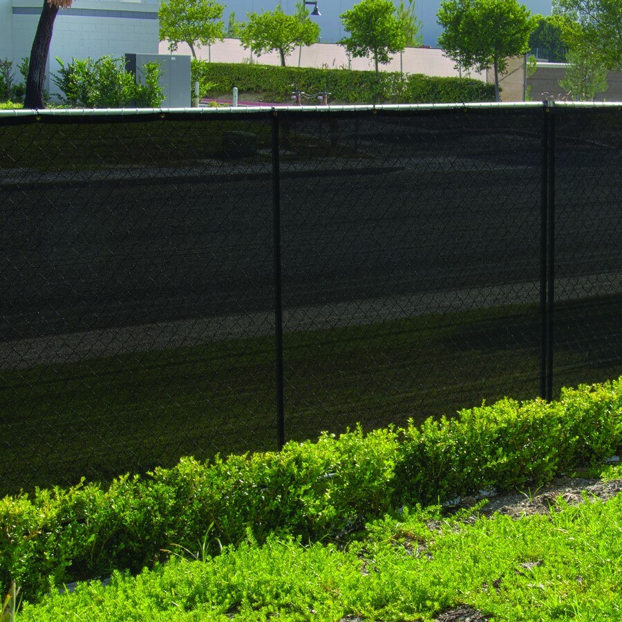 FenceScreen 6-ft x 50-ft L Jet Black HDPE Chain Link Fence Screen in ...