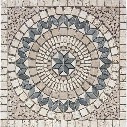 medallions travertine colored multi mosaics lowe souk modernpotterys