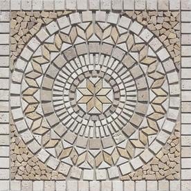 Travertine Tile At Lowes Style Selections Medallions Multi Colored Mosaic Travertine Floor Tile Common 36 In X