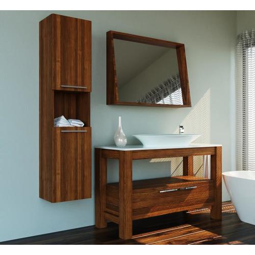 Casa Mare Modern 48-in Dark Oak Drop-In Single Sink Bathroom Vanity with White Acrylic Top ...