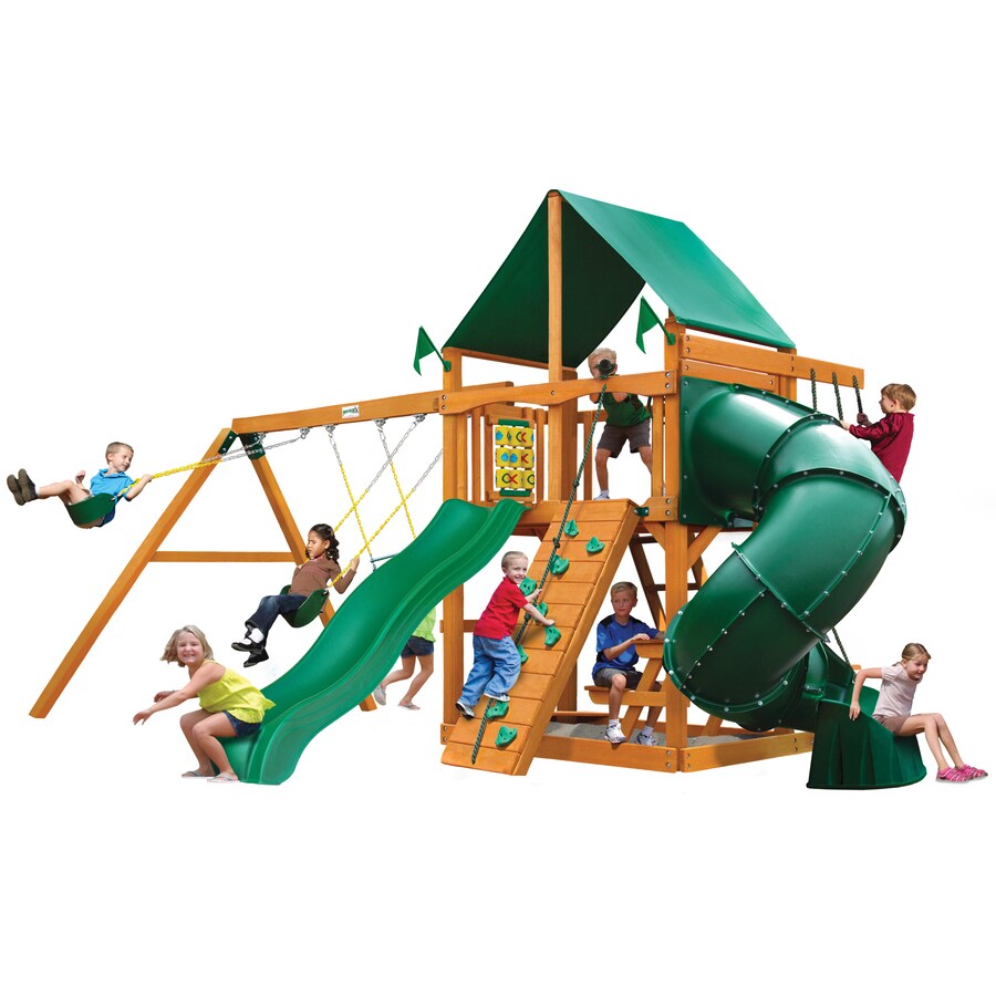 Gorilla Playsets Mountaineer Residential Wood Playset At Lowes Com