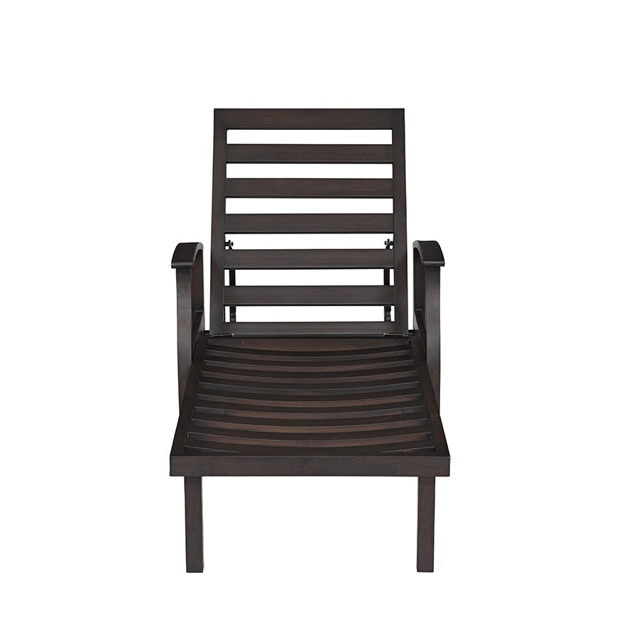 allen + roth Gatewood Brown Frame Stationary Chaise Lounge Chair(s ...