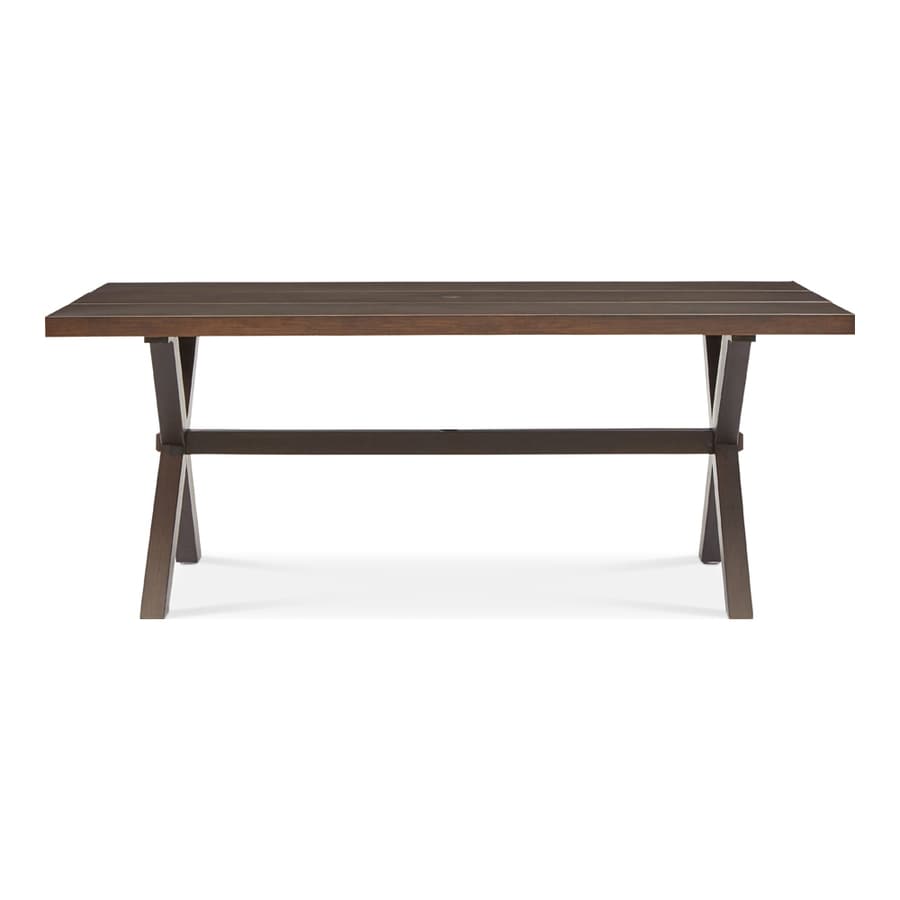 Allen Roth Atworth Rectangle Outdoor Dining Table 42 In W X 76