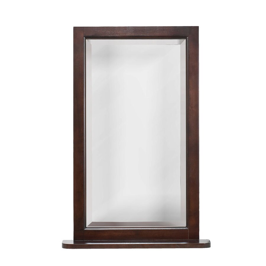 Shop allen + roth 22in W x 32in H Espresso Rectangular