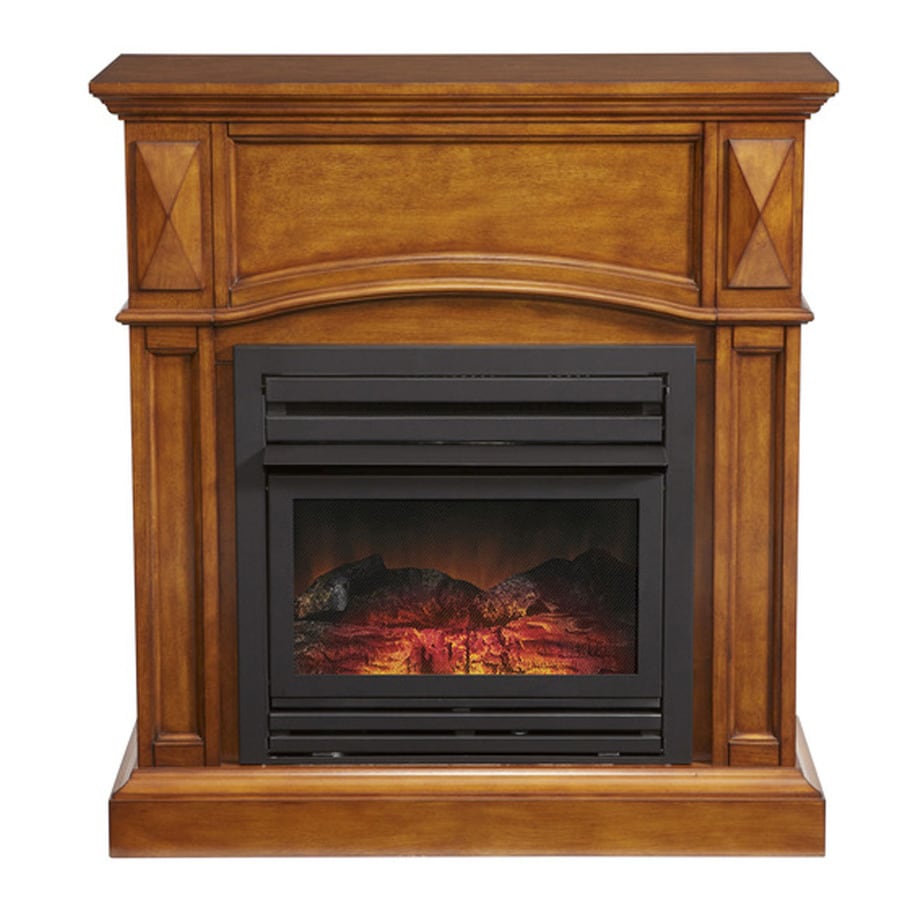 Shop Pleasant Hearth 35.75in DualBurner VentFree Heritage Oak Corner Liquid Propane or 