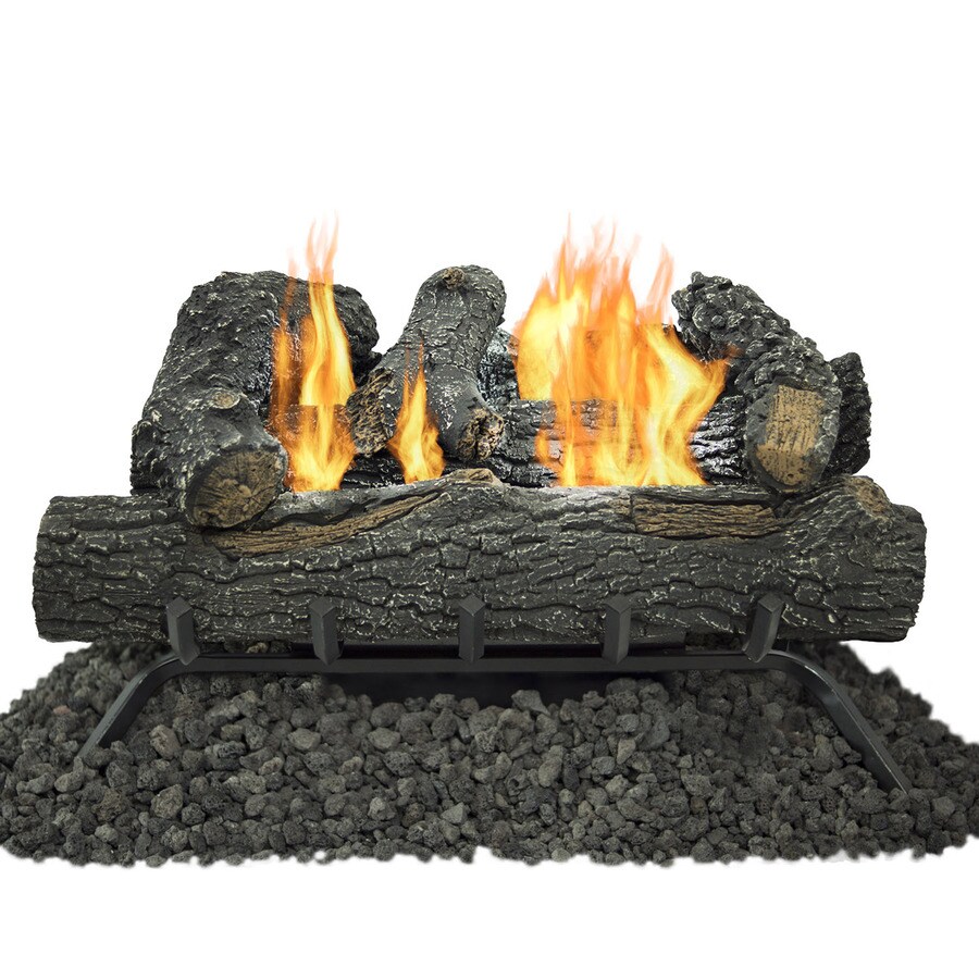 Pleasant Hearth 18in 30,000BTU Dual VentFree Gas Fireplace Logs with