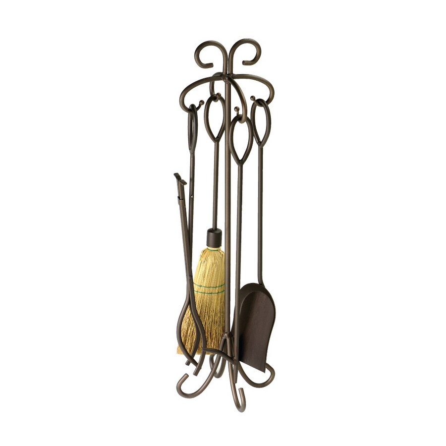 Pleasant Hearth 600 5 Piece Antique Brass Fireplace Tool Set