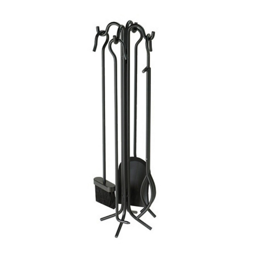 Pleasant Hearth 5 Piece Black Fireplace Tool Set At Lowes Com