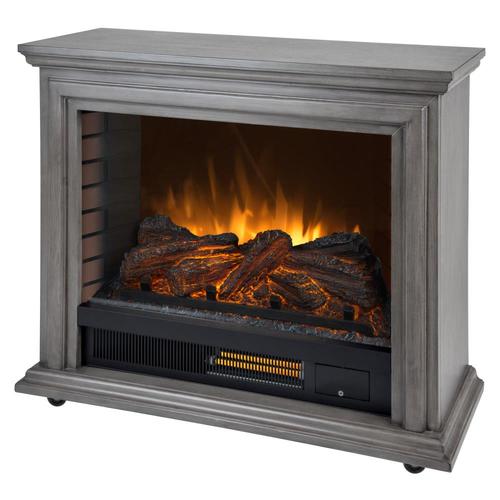 Pleasant Hearth 31.75-in W Dark Weathered Gray Fan-Forced ... on Electric Fireplace Stores Near Me id=81662