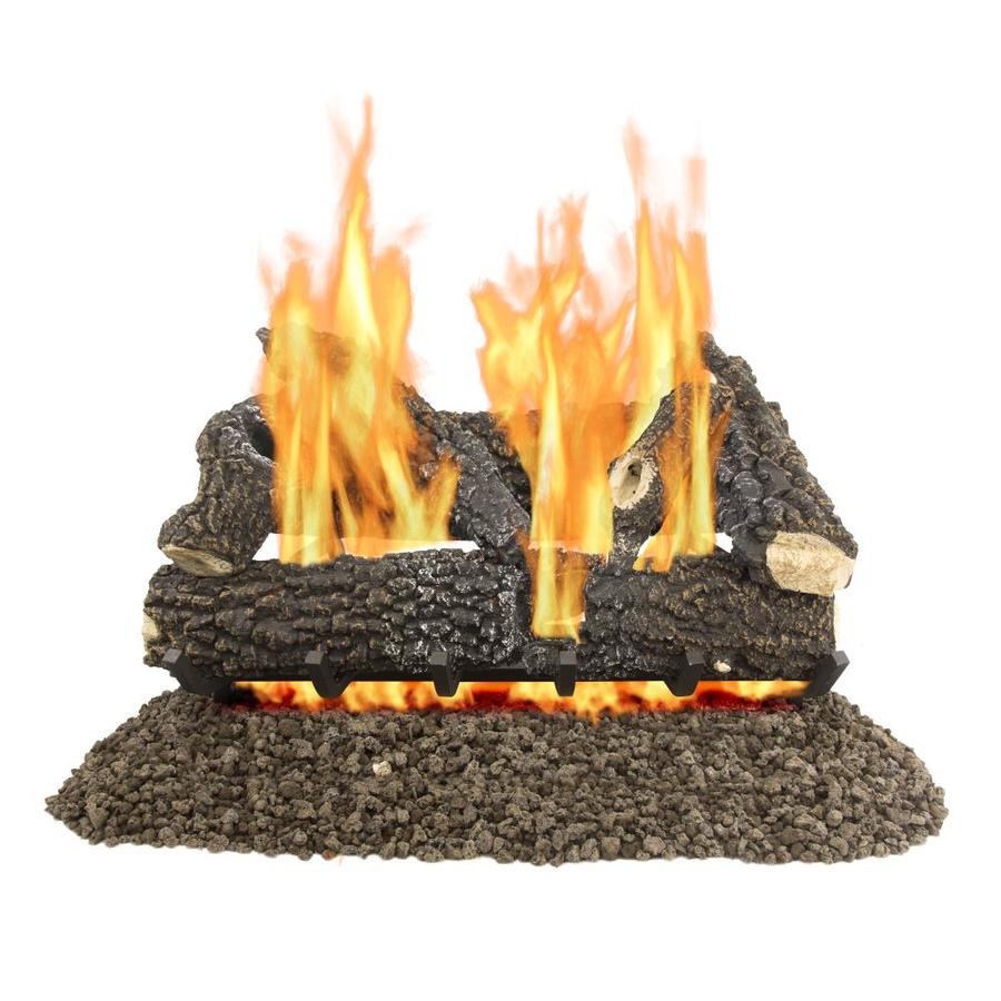 Pleasant Hearth 30-in 65000-BTU Dual-Burner Vented Gas Fireplace Logs
