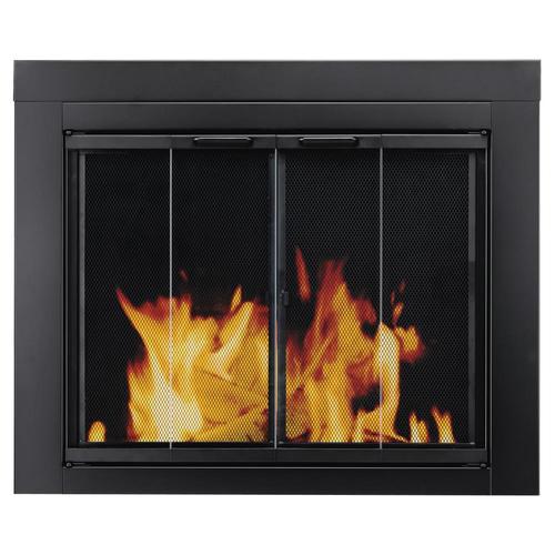 Pleasant Hearth Ascot Black Medium Bi Fold Fireplace Doors With