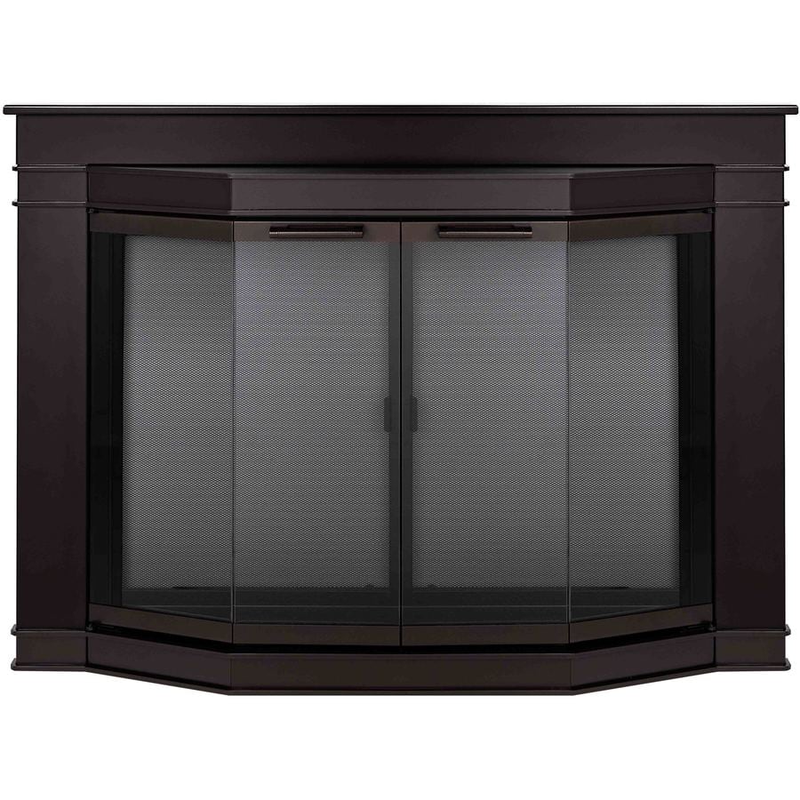 Shop Pleasant Hearth Glacier Bay OilRubbed Bronze Medium BiFold Bay Fireplace Doors with Smoke 