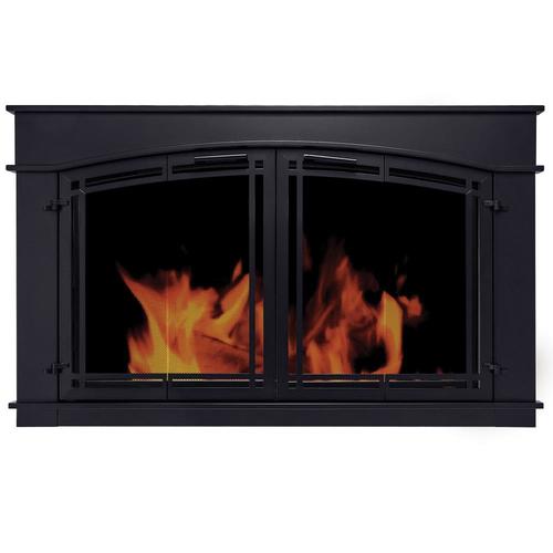 Pleasant Hearth Fieldcrest Black Large Bi Fold Fireplace Doors