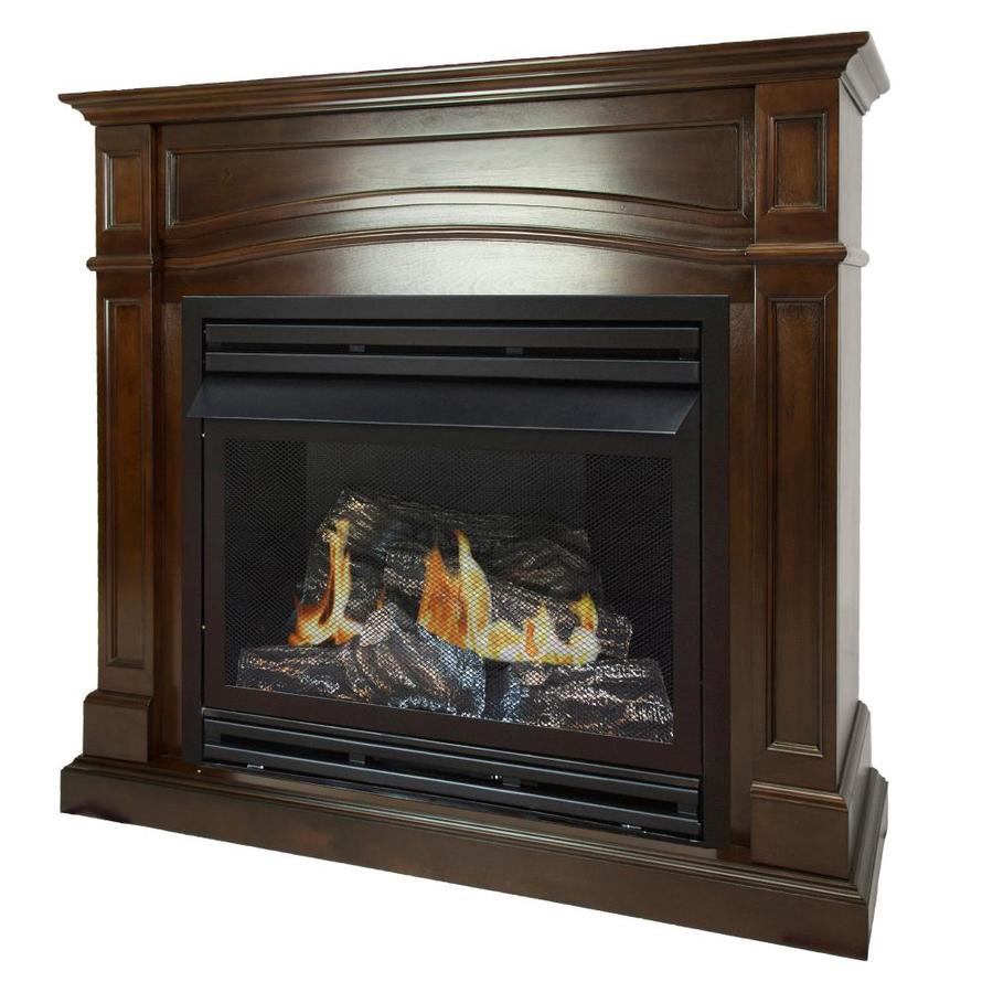 Pleasant Hearth 45.88in DualBurner Cherry Gas Fireplace at