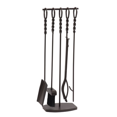 Style Selections 5 Piece Metal Fireplace Tool Set At Lowes Com
