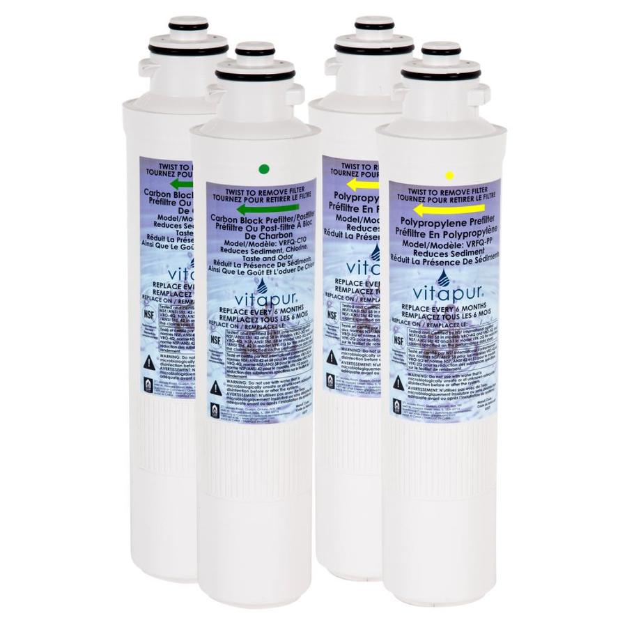 Vitapur 4-Pack Carbon Block Under Sink Replacement Filter in the ...