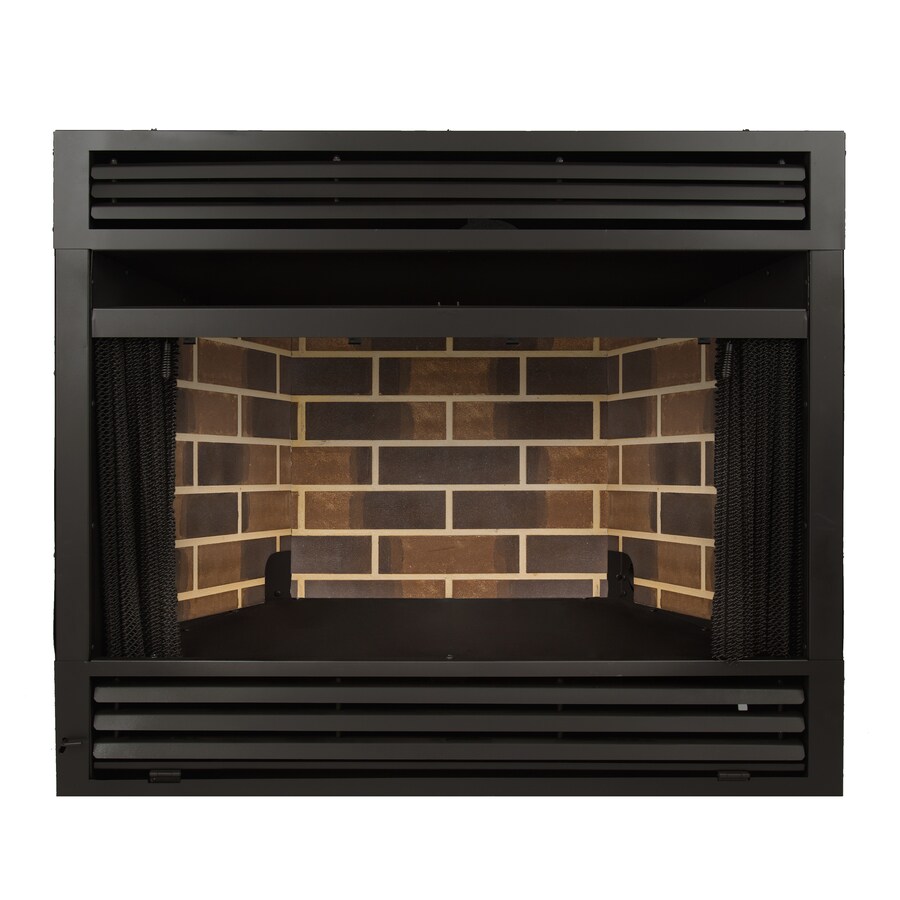 Pleasant Hearth 36.19in W Black Ventfree Gas Fireplace Firebox