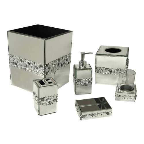 Elegant Home Fashions Bling 6 piece Bathroom Accessory Set at