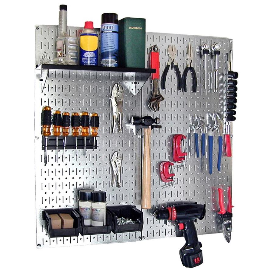 Wall Control 23Piece Steel Pegboards Kit (Actual 16in x 32in) at