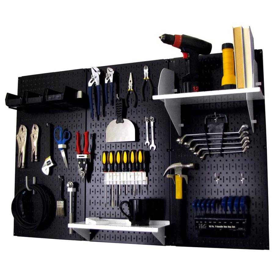 Wall Control 30-Piece Steel Pegboards Kit (Actual: 16-in x 32-in) in ...