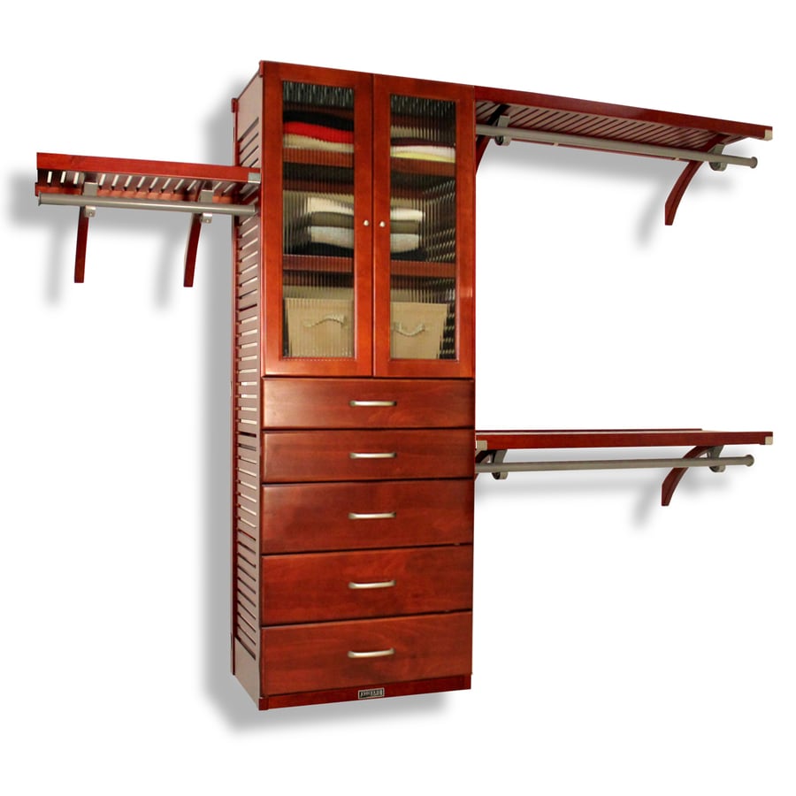 John Louis Home 10-ft x 8-ft Red Mahogany Wood Closet Kit at 0