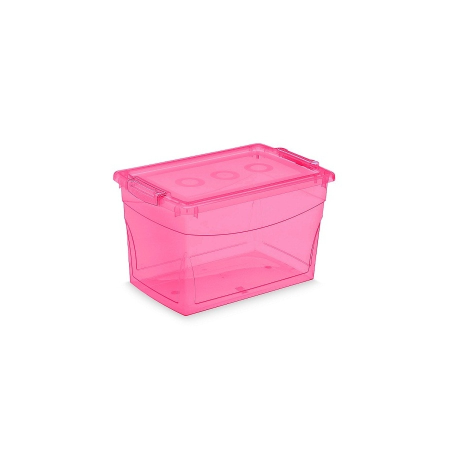 Paieshxi 92 Quart Pink Plastic Storage Bins With Lids, Collapsible