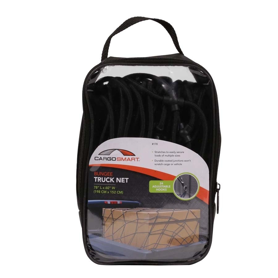SmartStraps Bungee Cargo Net With Plastic Hooks At Lowes 4-x6-bungee-cargo-net-for-trucks-trailers-black-carabiners-grit