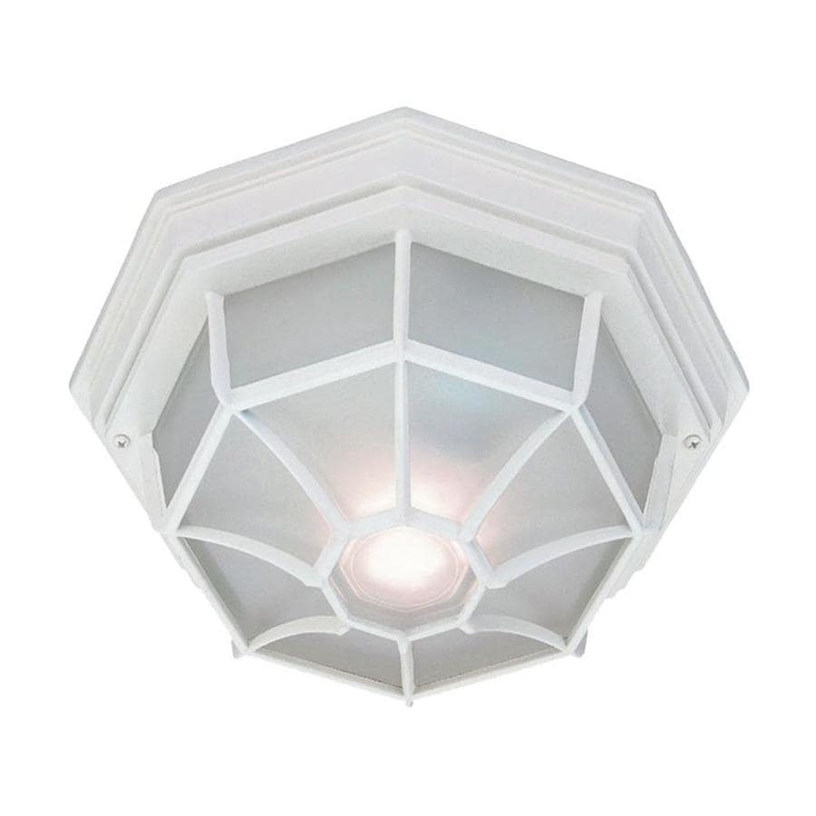 Acclaim Lighting 11 In W Textured White Outdoor Flush Mount