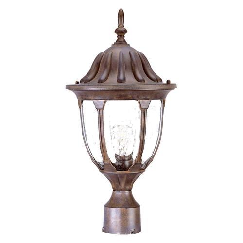Acclaim Lighting Suffolk 100Watt 19in Burled Walnut Traditional Post