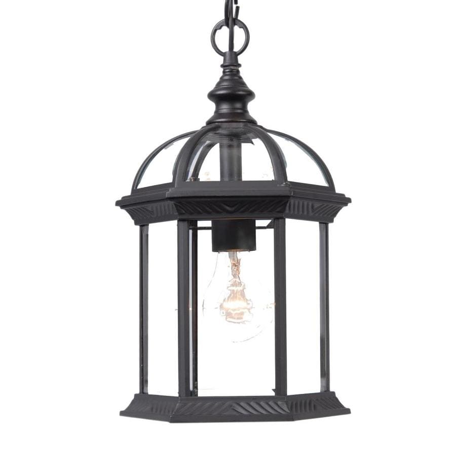 Acclaim Lighting Dover Matte Black Single Traditional Beveled Glass ...