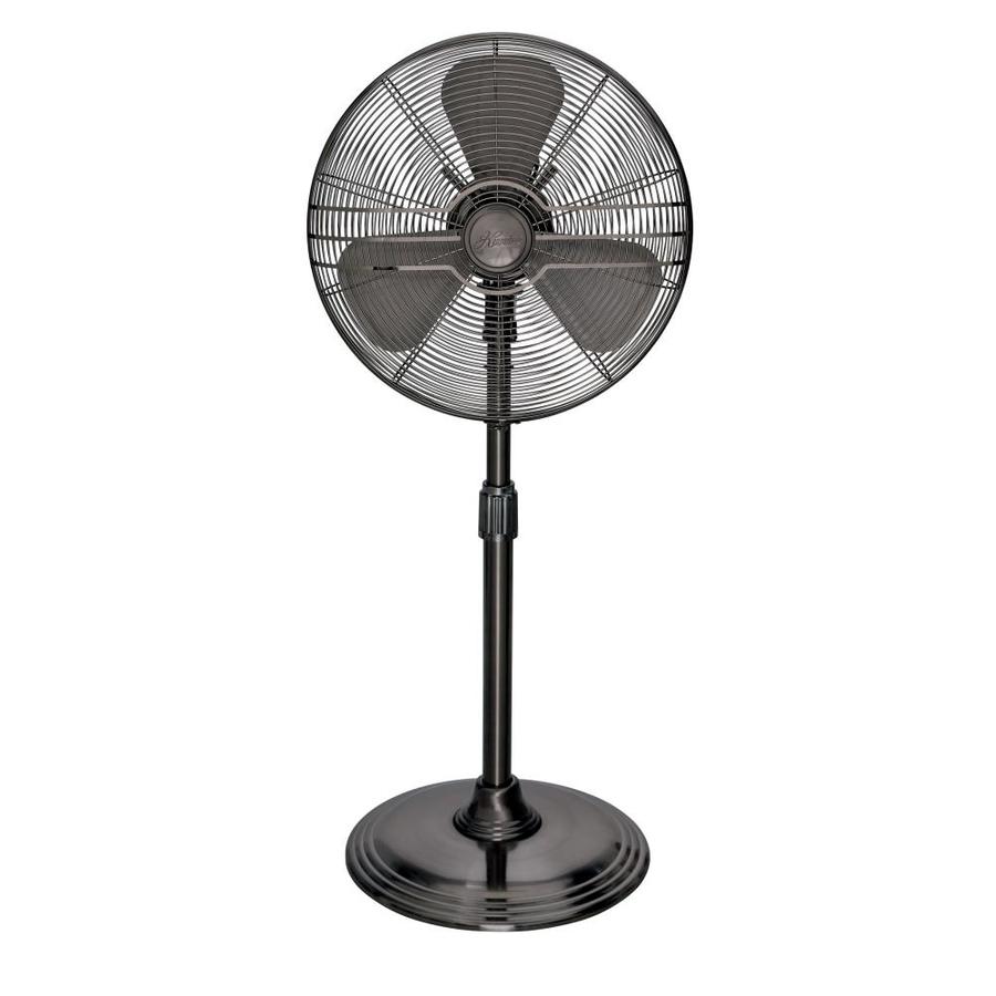 Hunter 16in Retro Pedestal Fan in Onyx Copper at