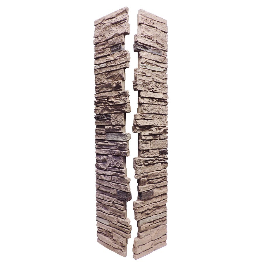 NextStone SLS-PC-2PC-CN Slatestone 41-in x 8-in Canyon Post Cover Stone Veneer Trim