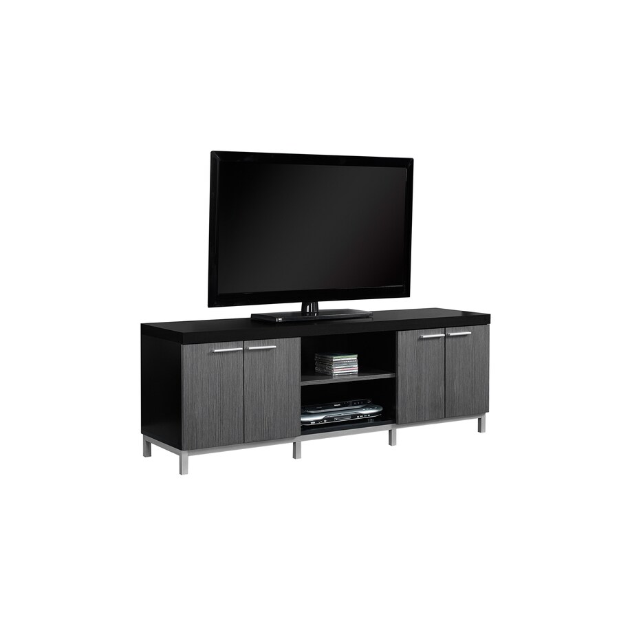 Monarch Specialties Black/Grey Wood-look TV Cabinet at ...